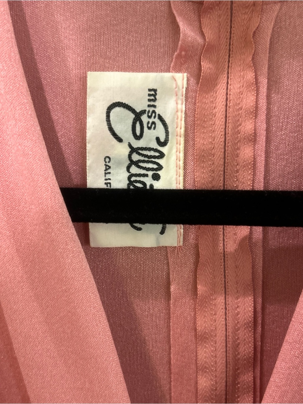 Miss Elliette Blush Pink Pleated V-Neck Long Sleeve Evening Dress - Picture 7 of 8